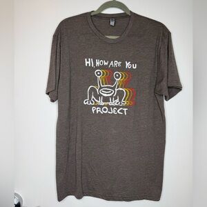 Hi, How Are You Project T Shirt Large Brown Daniel Johnston Graphic Tee 90s Y2K